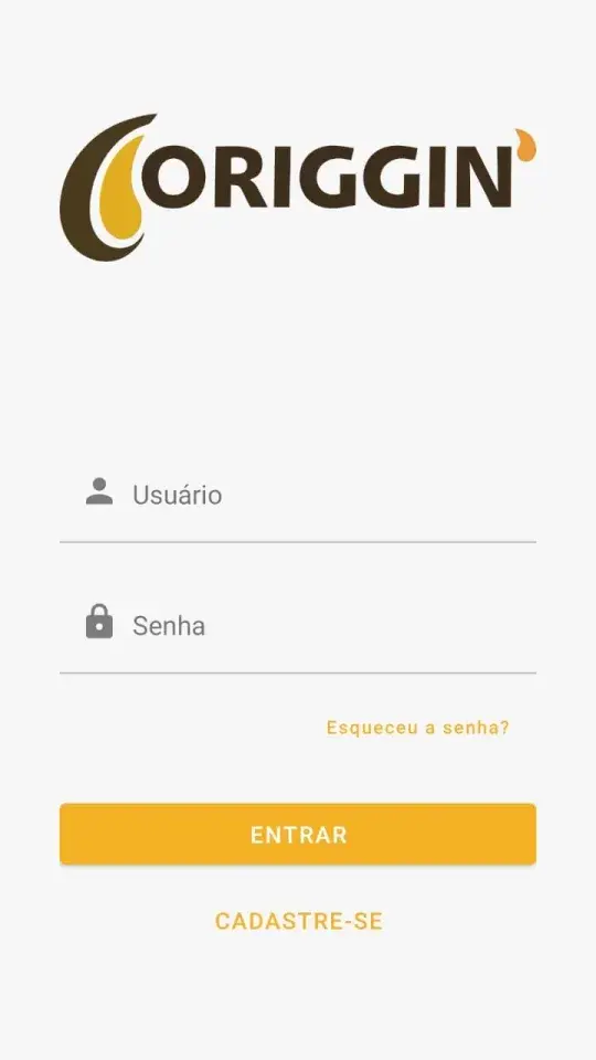 Tela do aplicativo Origgin Technicians