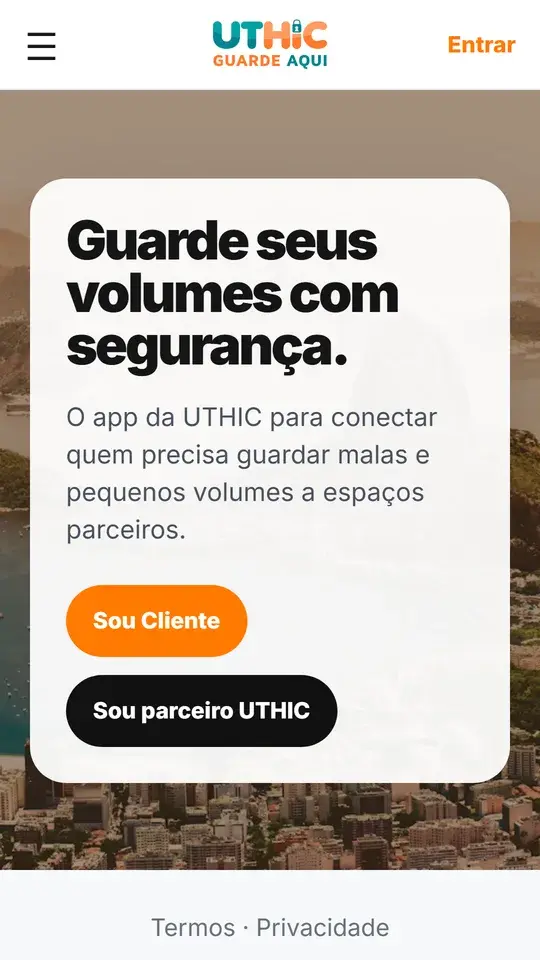 Tela do aplicativo UTHIC
