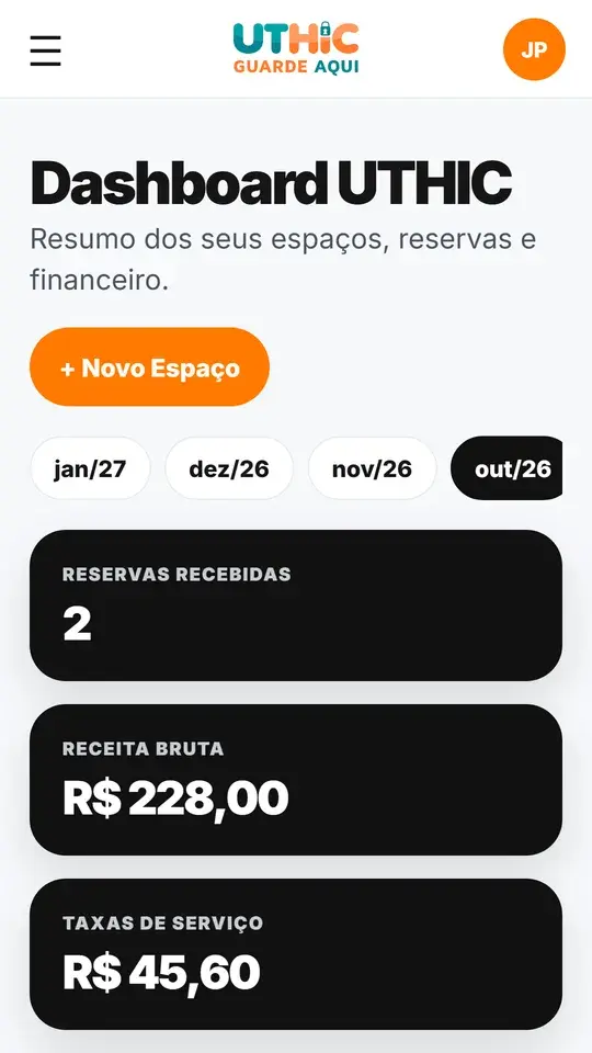 Tela do aplicativo UTHIC