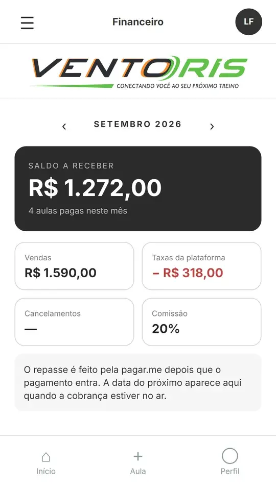 Tela do aplicativo Ventoris